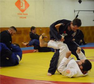 Photo prise lors d'un entraînement de JJB à notre salle de Conthey